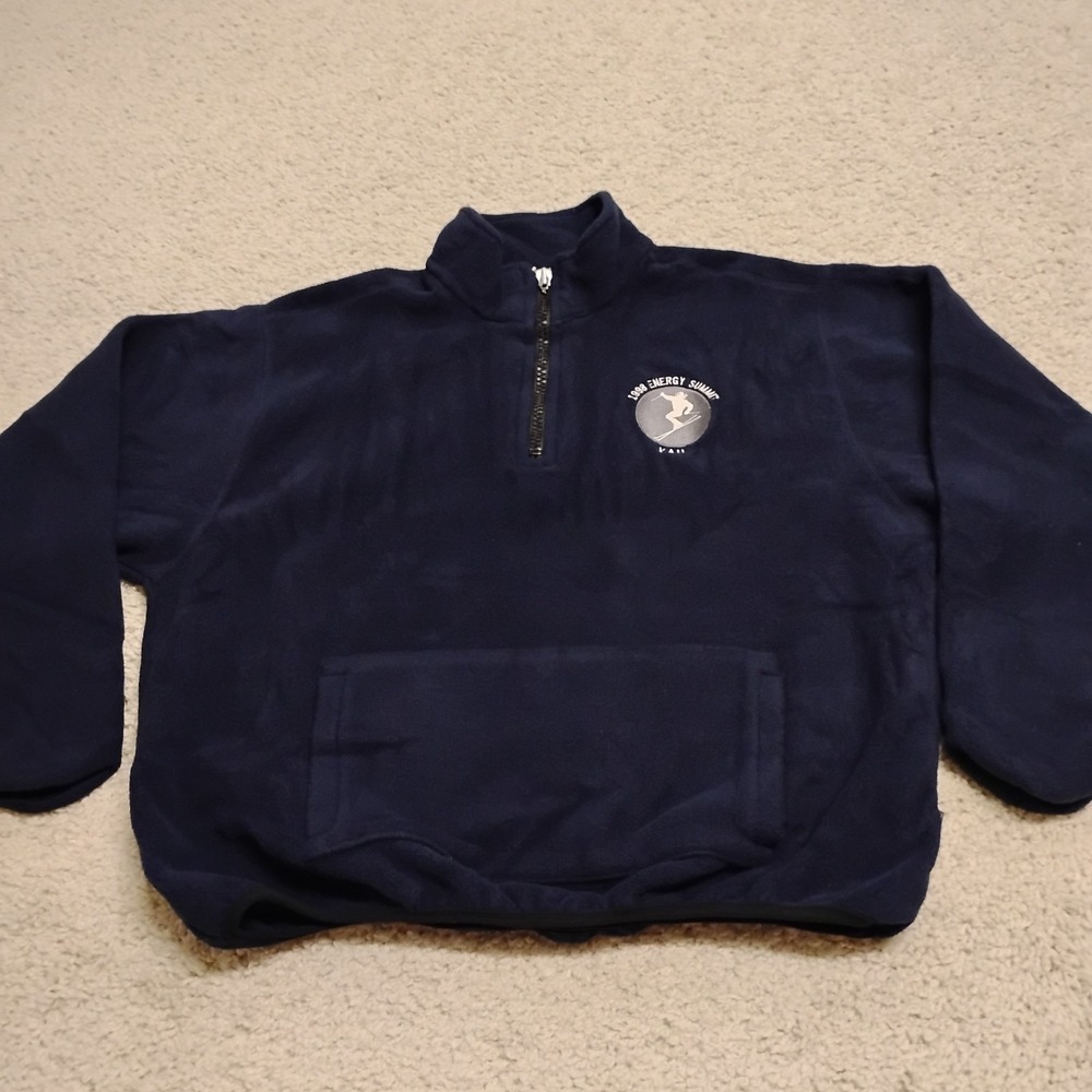 VTG Champion Sweatshirt Mens XL Vail CSFB Fleece Credit Suisse 1/4 USA Ski 90s
